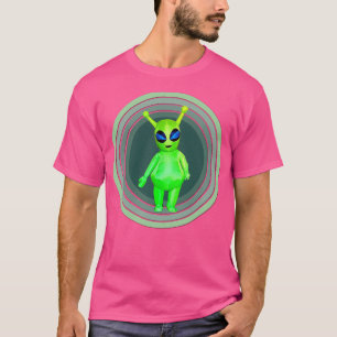 Camiseta Saudação Extra Terrestre da Alienígena Verde Marci