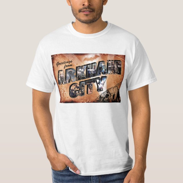 Camiseta Saudações da cidade de Arkham (Frente)