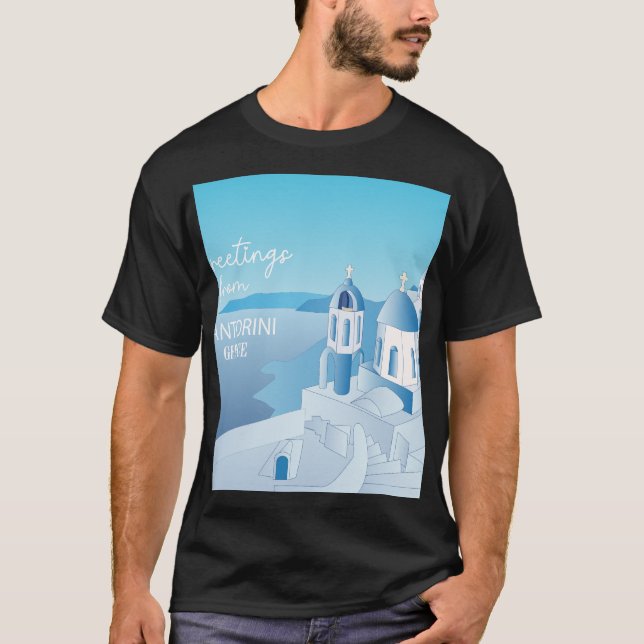 Camiseta Saudações da Grécia Santorini (Frente)