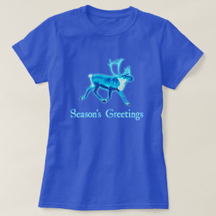 Camiseta Saudações da temporada - Azul das Caraíbas (Reinde