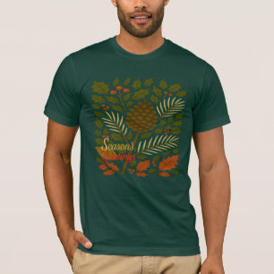 Camiseta Saudações da Temporada de Outono e Inverno