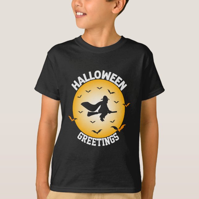 Camiseta Saudações de Halloween (Frente)
