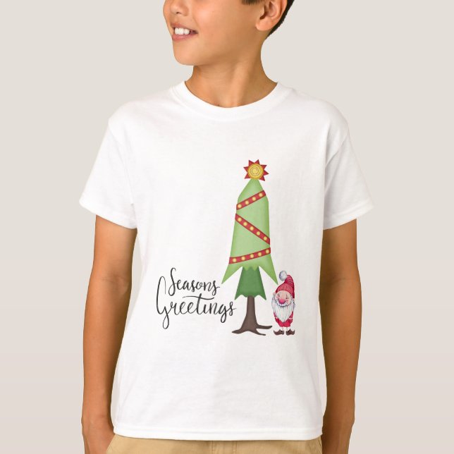 Camiseta Saudações de Natal do Gnome (Frente)