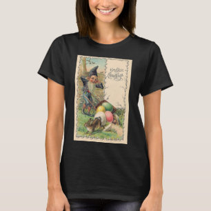 Camiseta Saudações de Páscoa Vitorianas Vintage com Gnome
