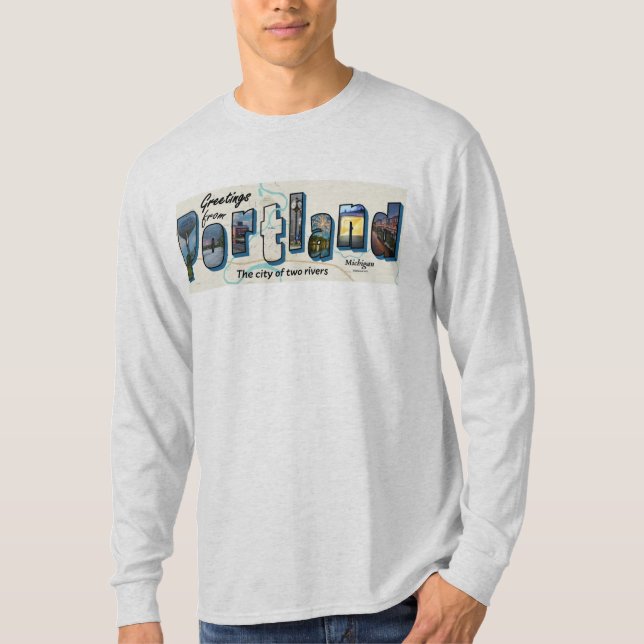 Camiseta Saudações de Portland Long Sleeve (Frente)