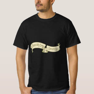 Camiseta Saudações do Dia de São Patrício em Estilo Antigo 