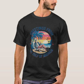 Camiseta Saudações Do Golfo Da América Americana Trump Patr