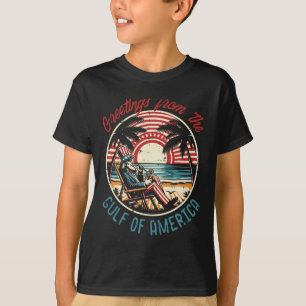 Camiseta Saudações Do Golfo Da América Dos Eua Tio Sam M