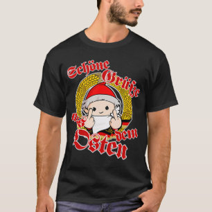 Camiseta Saudações do leste gola em V ajustada