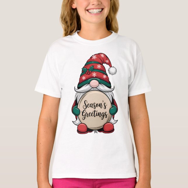 Camiseta Saudações do Natal Gnomo Season (Frente)