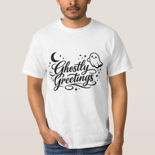 Camiseta Saudações Fantasmagóricas Arte Chic Assustadora de