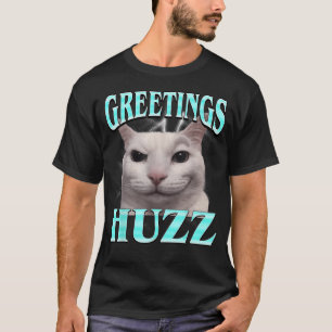 Camiseta Saudações Gato Huzz Silly Gato Divertido