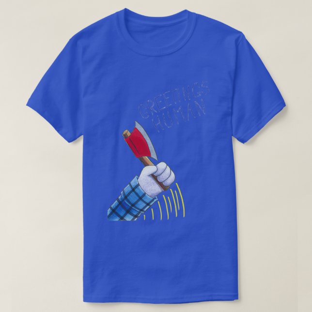 Camiseta saudações humanas (Frente do Design)