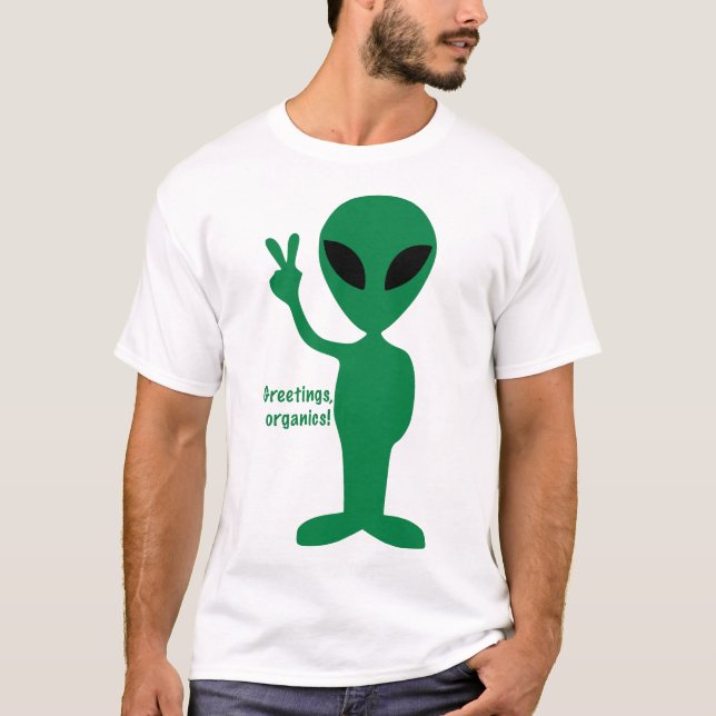 Camiseta Saudações, orgânicos! (Frente)