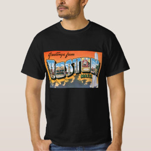 Camiseta Saudações viagens vintage de Boston Massachusetts