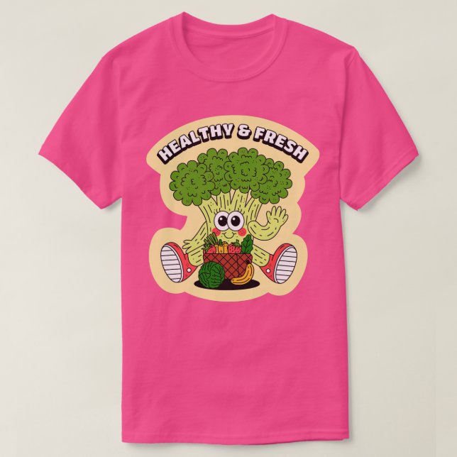 Camiseta Saudáveis e frescos (Frente do Design)