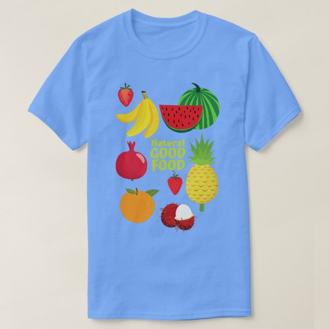 Camiseta Saudável Comida Natural de Vegan (Frente do Design)