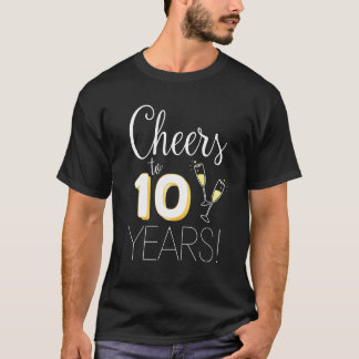 Camiseta Saúde A 10 Anos De Casal De Champanhe Annive