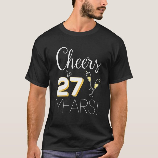 Camiseta Saúde A 27 Anos De Casal Champanhe Annive (Frente)
