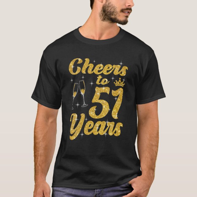 Camiseta Saúde A 51 Anos Rainha Cuta 51Rua Aniversário Pa (Frente)