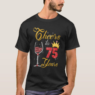 Camiseta Saúde a 75 anos 1948 75º aniversário do Diamante d