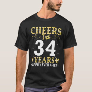 Camiseta Saúde Anda Para 34 Anos Feliz Depois De Marrie