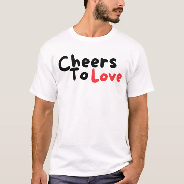 Camiseta Saúde ao Amor - Tee da Celebração Romântica (Frente)