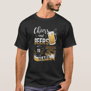 Camiseta Saúde E Cerveja A 35 Anos Eu Gosto De Cerveja E Ta