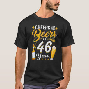 Camiseta Saúde E Cerveja A 46 Anos 46 Anos Aniversário Drin
