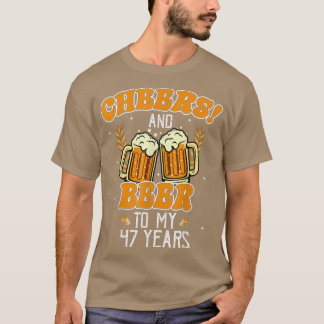 Camiseta Saúde E Cerveja A 47 Anos 47º Aniversário Engraçad