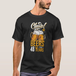 Camiseta Saúde E Cerveja A 48 Anos 48º Aniversário Engraçad