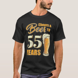 Camiseta Saúde E Cerveja A 55 Anos De Festa de aniversário