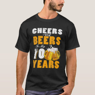 Camiseta Saúde E Cerveja Ao Meu Aniversário De 70 De 70 Ano