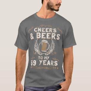 Camiseta Saúde E Cerveja Ao Meu Estilo De Aniversário De 59