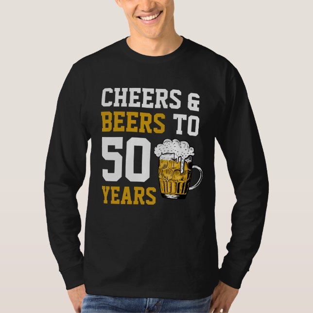 Camiseta Saúde e cerveja aos 50 anos 50 anos 50 anos (Frente)