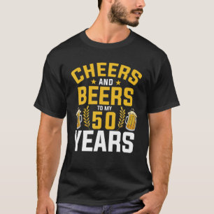 Camiseta Saúde E Cerveja Aos Meus 50 Anos - 50º Aniversá