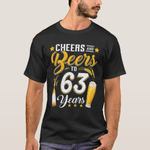 Camiseta Saúde E Cervejas A 63 Anos Engraçado 63º Aniversár