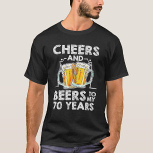 Camiseta Saúde E Cervejas À Minha 70 Engraçada De 70 Anos
