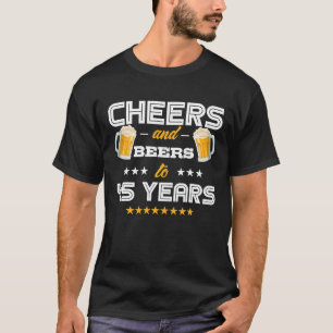 Camiseta Saúde E Cervejas Ao Bebendo De Aniversário De 45 A