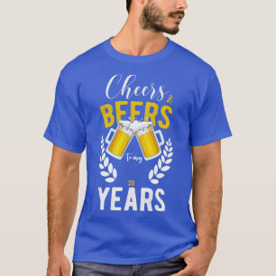 Camiseta Saúde e Cervejas aos meus 20 anos de oferta de ani