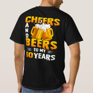 Camiseta Saúde E Cervejas Aos Meus 60 Anos 60º Presente De