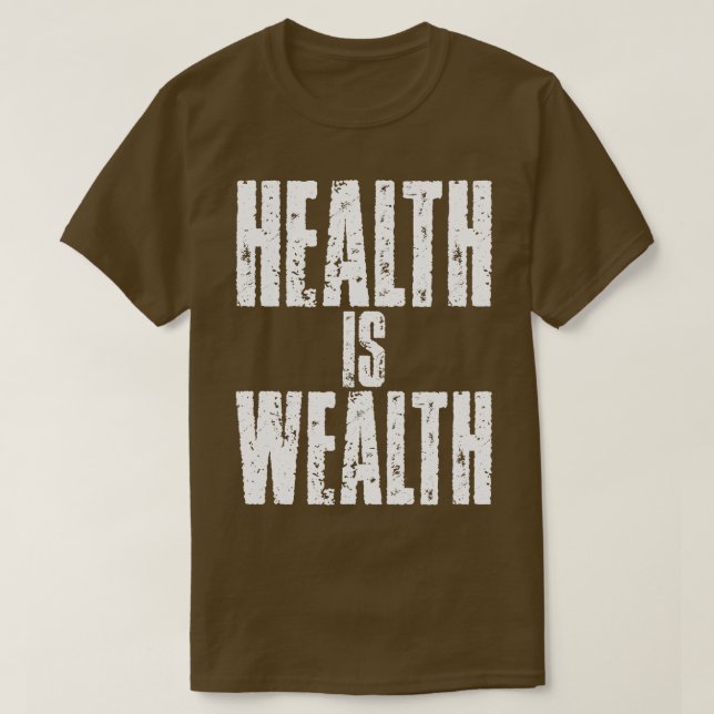 Camiseta Saúde é riqueza (Frente do Design)