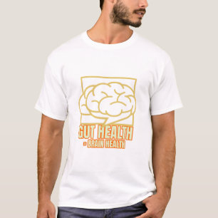 Camiseta Saúde Intestinal = Saúde do Cérebro Dieta para Saú