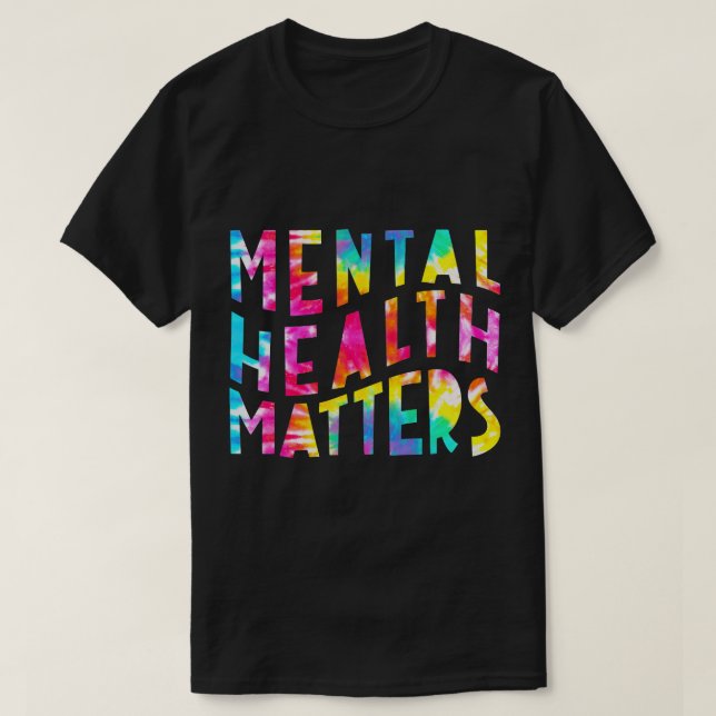 Camiseta saúde mental afeta a sensibilização para doenças c (Frente do Design)