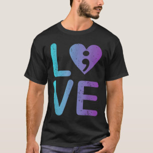 Camiseta Saúde Mental Ama Prevenção Suicida Ansiedade Em Fr