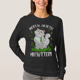 Camiseta Saúde Mental Aowters Cat Owner Mental Health Aw