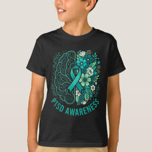 Camiseta Saúde mental conscientização sobre ptst cérebro e 