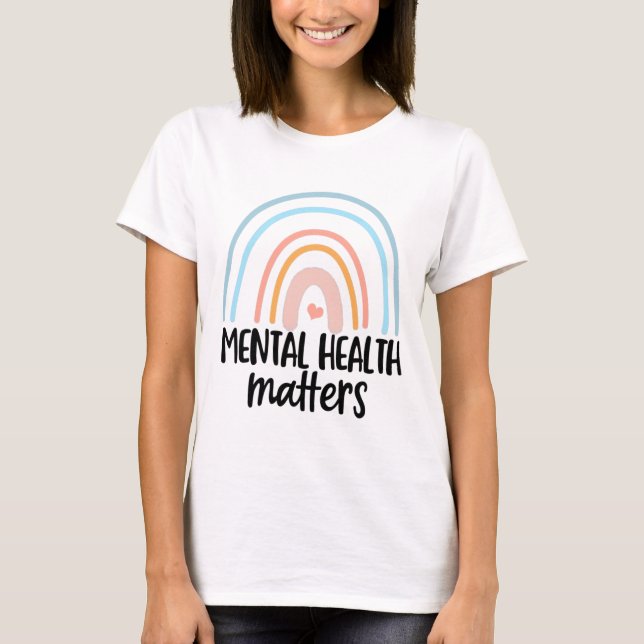 Camiseta Saúde Mental Doença Mental Problemas de Saúde Ment (Frente)