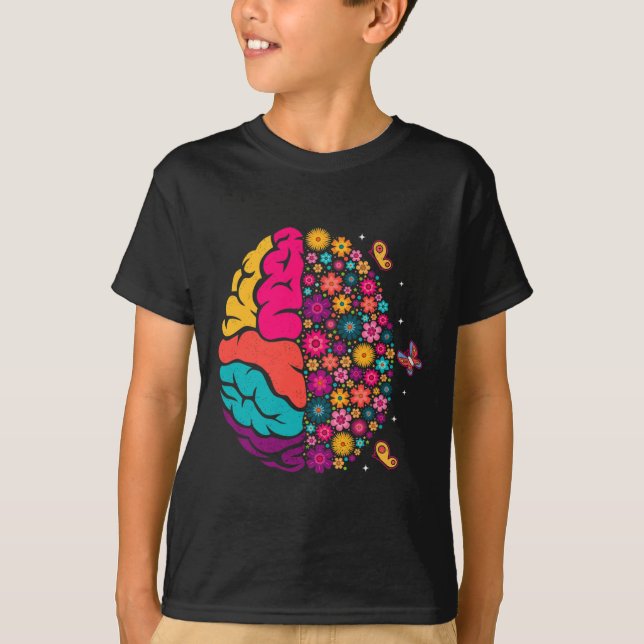 Camiseta Saúde Mental Dor cerebral cerebral Sensação de con (Frente)