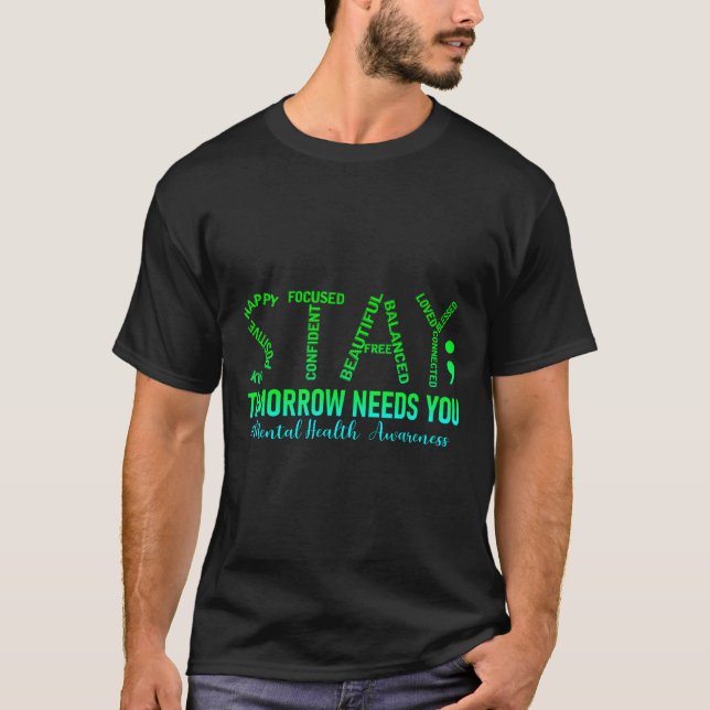 Camiseta Saúde Mental Ficar Amanhã Precisa De Conhecimento (Frente)
